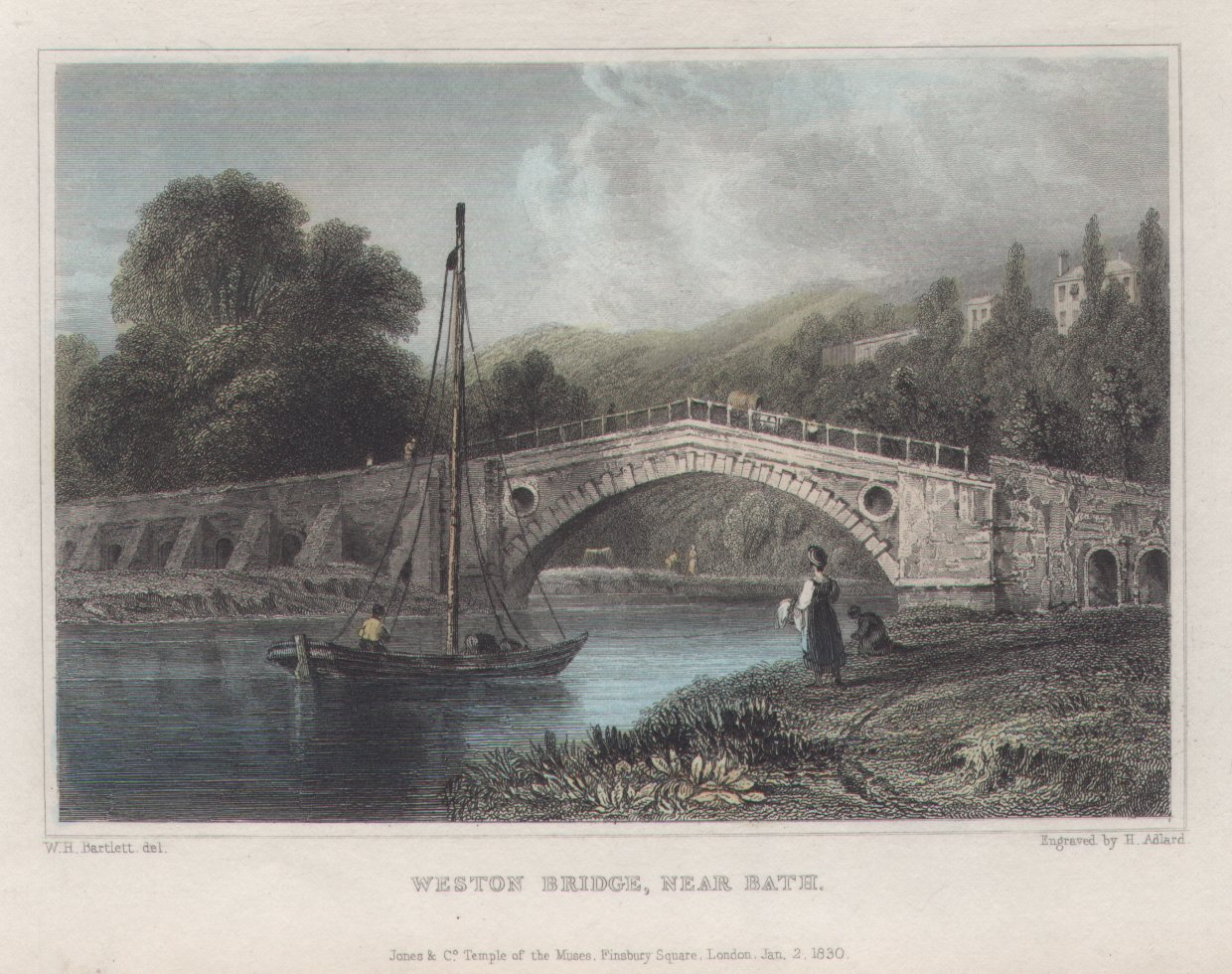 Print - Weston Bridge, Near Bath - Allard